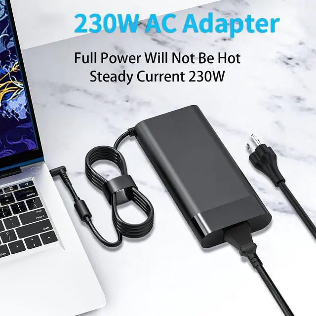 Alt view image 7 of 7 - New 230W 4.5mm Blue Tip Charger Compatible with HP TPN-LA10 M41303-001 M85389-003 Omen 15 16 Victus 16 Zbook Fury 16 G9 G11 G8 G10 19.5V 11.8A Gaming Laptop Adapter Power Cord