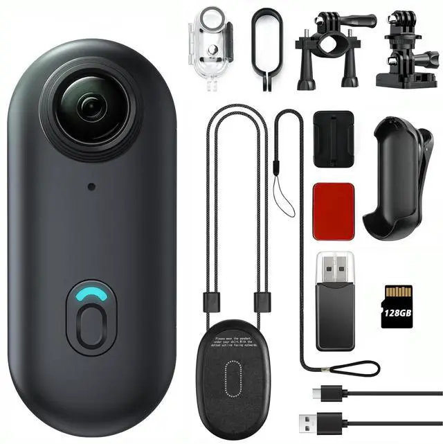 Main image of 1080P Mini Body Camera 128GB, Wearable Motorcycle Camera WiFi POV | 150° Wide Angle, WiFi App Live View, Waterproof Case 131ft, Magnetic Lanyard, Rotating Clip, 64GB Card for Pet Daily Use