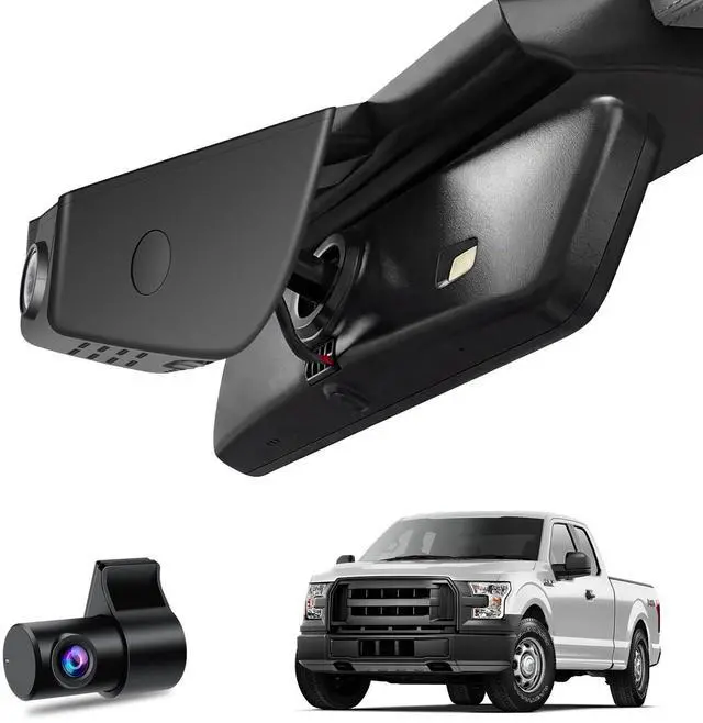 Main image of 4K+1080P Dual Dashcams for Ford F150 2018-2026 F250/F350/F450 2020-2026 | Integrated OEM Look Dashcam with 128GB Card,App&WiFi,Loop Recording,Built-in G-sensor,Collision Detection,24H Parking Monitor