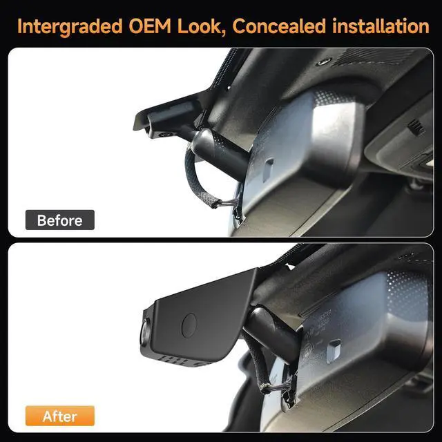 Alt view image 2 of 7 - 4K+1080P Dual Dashcams for Ford F150 2018-2026 F250/F350/F450 2020-2026 | Integrated OEM Look Dashcam with 128GB Card,App&WiFi,Loop Recording,Built-in G-sensor,Collision Detection,24H Parking Monitor