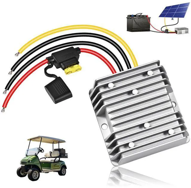 Main image of 36V 48V to 12V Converter 20A 240W DC-DC Step Down, 48V to 12V Converter Golf Cart Voltage Regulator with Fuse Professional Waterproof Voltage Reducer for Golf Cart Club Car LED Lights