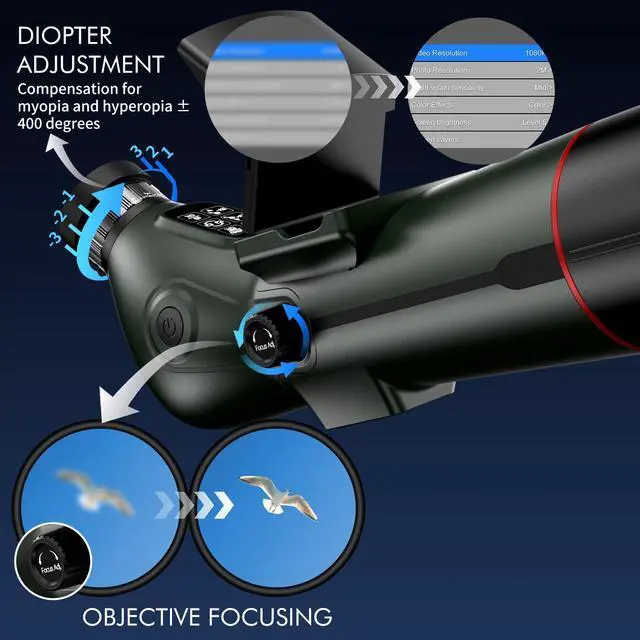 Alt view image 5 of 6 - Smart Telescope Portable Digital Electronic Telescopes Refractor Telescope | Desktop Tripod Portable 4K Astrophotography Camera,Large Objective Lens Bird Watching Wildlife Viewing Beginners Astronomy