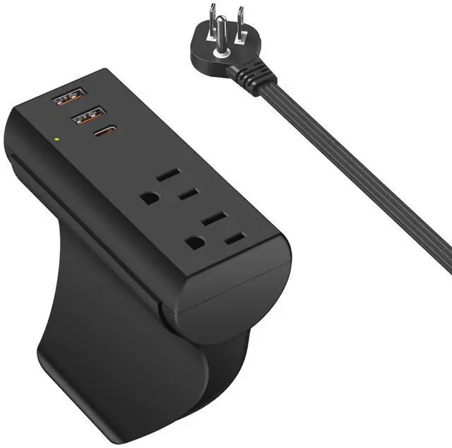 Main image of Couch Charging Station, Sofa Outlet with 2 AC Outlets 3USB Ports | PD20W USB C & 1050J Surge Protection, 6ft Flat Power Cord for Furniture Couch. ETL Listed