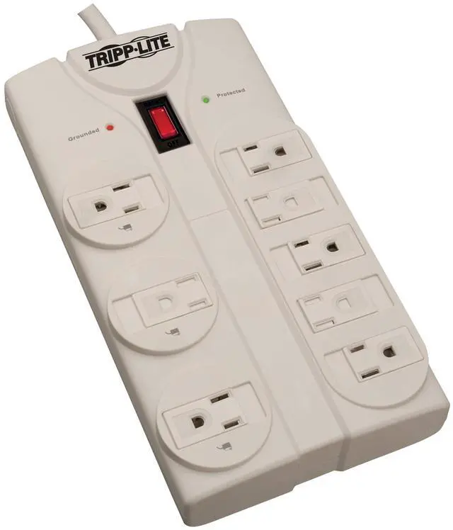 Main image of Eaton TLP825 8 Outlet Surge Protector Power Strip, Extra Long 25ft Extension Cord Flat Wall Plug, 1440 Joules, 15A Circuit Breaker, Manufacturer's 75,000 Insurance