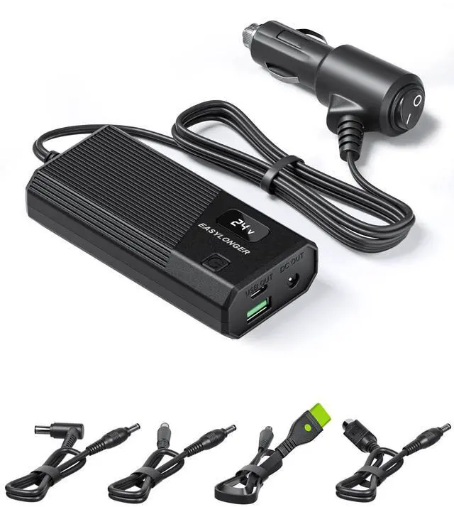 Main image of Car Adapter for CPAP, DC 12/24V Converter CPAP Power Cord | 84W Car Charger with 4 DC CPAP Cables for ResMed S9/ AirSense 10/ AirCurve 10/ AirMini/ AirSense 11/ Philips Dreamstation etc