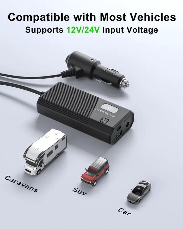 Alt view image 7 of 7 - Car Adapter for CPAP, DC 12/24V Converter CPAP Power Cord | 84W Car Charger with 4 DC CPAP Cables for ResMed S9/ AirSense 10/ AirCurve 10/ AirMini/ AirSense 11/ Philips Dreamstation etc