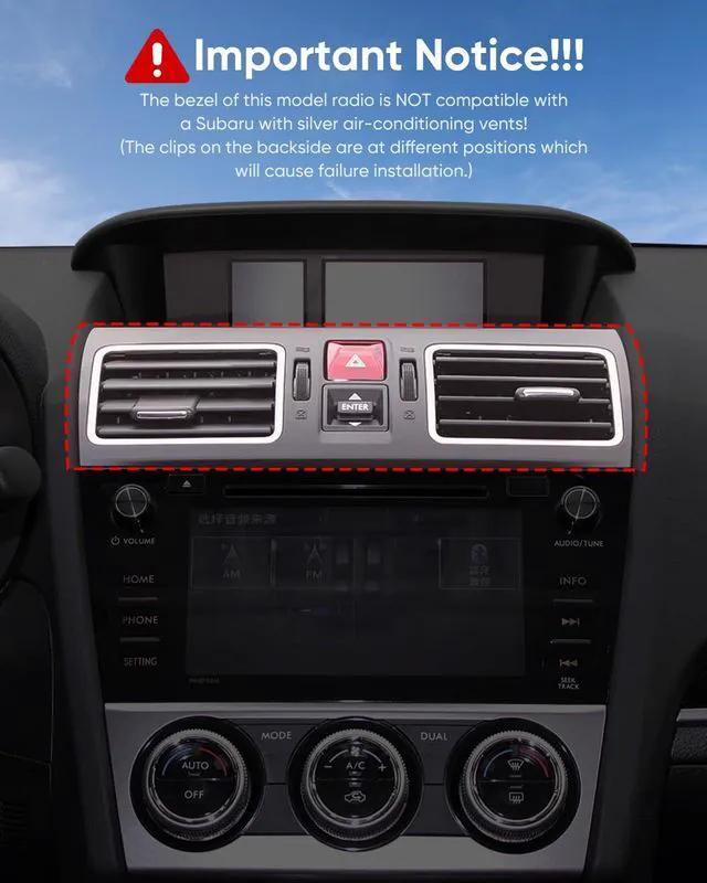 Alt view image 7 of 7 - 9" QLED Car Stereo for Subaru XV Crosstrek 2013-2014 / Impreza 2012-2014 / Forester 2014-2015 Supports OEM Rear View Camera SWC, Wireless Apple CarPlay/Android Auto, Android 14 Quad Core 2GB+32GB