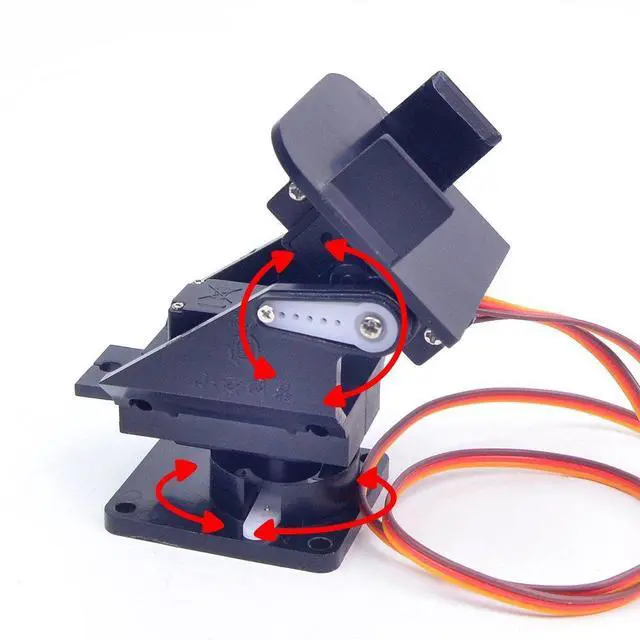 Main image of Mini Pan-Tilt Kit Camera Platform - Assembled with Micro Servos, Anti-Vibration Camera Mount for FPV Drones & Planes