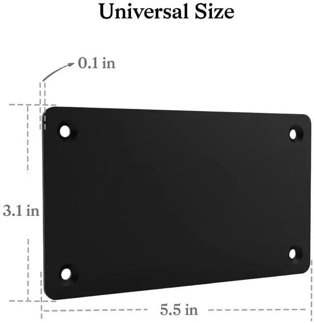 Alt view image 4 of 7 - Black Metal Mounting Plate for Magnetic Wireless Backup Camera | Iron Bracket with Adhesive or Screw Installation, Compatible with RV, Trailer, Truck, Camper