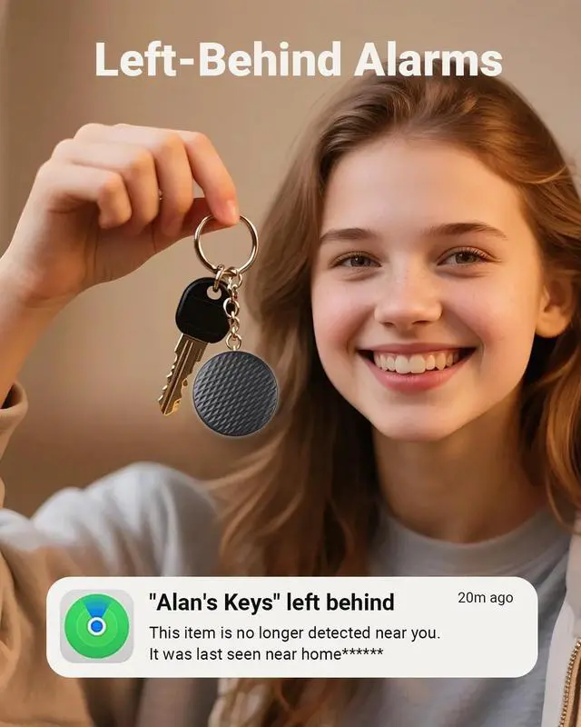 Alt view image 4 of 7 - 2026 Air Tracker Tags-4 Pack, Smart Key Finder(iOS Only) | Compatible with Apple Find My App, MFi Certified Item Locator Tags, Waterproof Luggage Tracker for Wallet, Keys, Bags