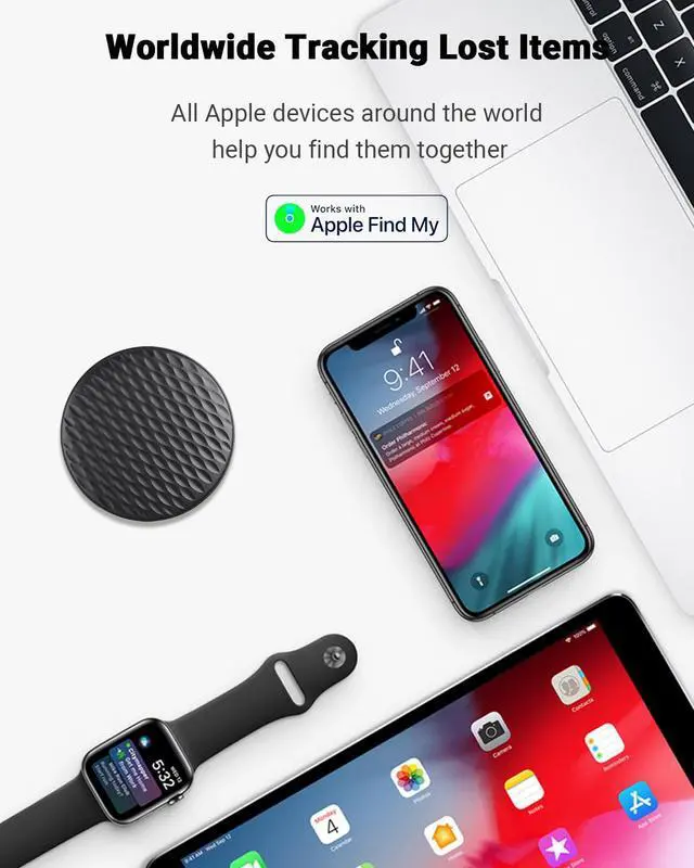 Alt view image 5 of 7 - 2026 Air Tracker Tags-4 Pack, Smart Key Finder(iOS Only) | Compatible with Apple Find My App, MFi Certified Item Locator Tags, Waterproof Luggage Tracker for Wallet, Keys, Bags