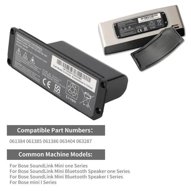 Alt view image 7 of 7 - 061384 061385 063287 063404 061386 Repalcemt New Speaker Battery for Bose Soundlink 7.4V 17Wh