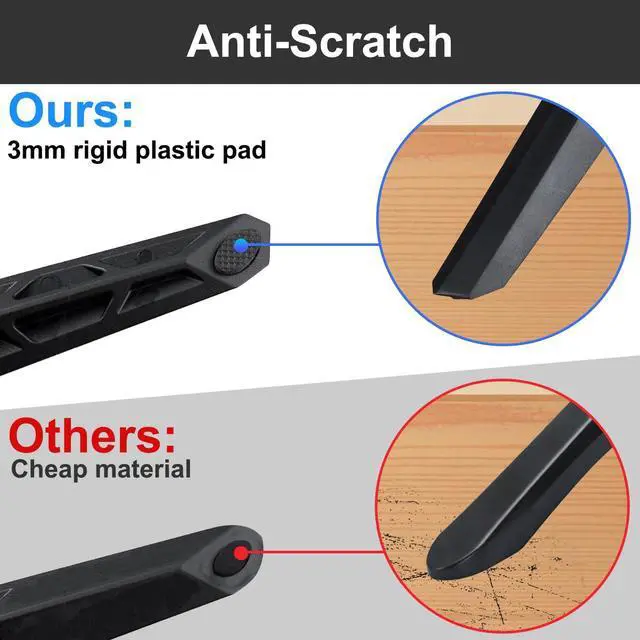 Alt view image 5 of 7 - TV Stand Legs for Vizio D50X-G9/V505-G9/V505-H9/M506X-H9 (Black) | Easy VESA Tabletop Mount, Anti-Wobble Design, Includes All Screws