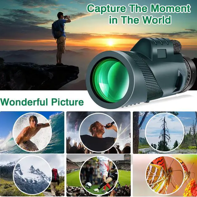 Alt view image 6 of 6 - 80x100 High-Power Binoculars Two-Piece Set with Phone Mount and Tripod, Featuring BAK4 Prisms and FMC-Coated Lenses Ideal for Hunting,Stargazing,Birdwatching,Wildlife Observation, Camping, and Hiking