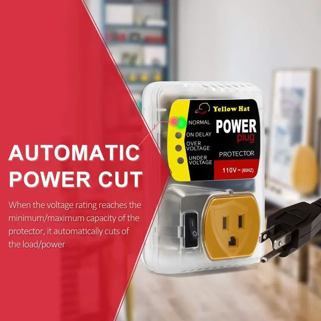 Alt view image 2 of 7 - Surge Protector,Voltage Protector for Home Appliance 110V 15A 2200W 1 Pack | Multi Function, Indicator Light, Plug with Protection Wall Mount, Power Suppressor for Refrigerator/TV/PC