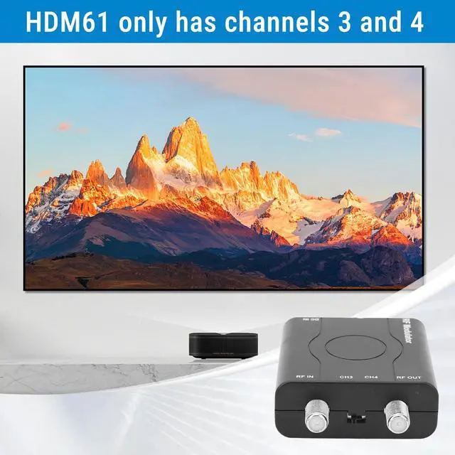 Alt view image 6 of 7 - HDM61 HDMI to RF Modulator VHF NTSC 1080P Converter for TV Game Console | NTSC CH3/CH4 Output, Durable ABS, CATV, HDMI 1.4, Up to 1080P, PLL VHF Control Plug & Play for PC, Game Console, TV
