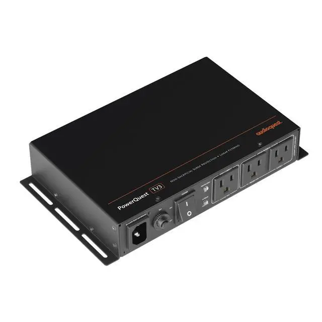 Alt view image 3 of 7 - PowerQuest TV3 3-Outlet Non-Sacrificial Surge Protector for Wall-Mounted TVs
