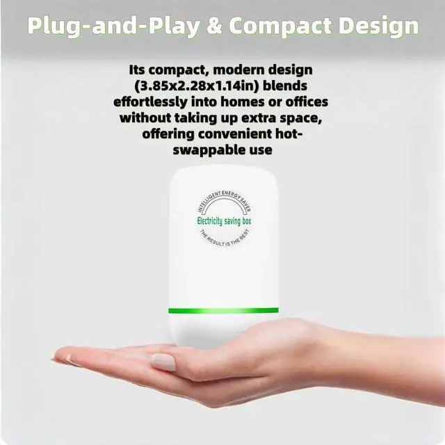 Alt view image 4 of 7 - Plug in Power Box Saver, 2026 Upgrade Power Factor Saver, Surge Protection & Thermoregulation, 90V-250V 28KW Load, Plug and Play, Compact ABS Design, Hot Swappable for Home & Office (4PC)