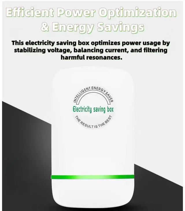 Alt view image 5 of 7 - Plug in Power Box Saver, 2026 Upgrade Power Factor Saver, Surge Protection & Thermoregulation, 90V-250V 28KW Load, Plug and Play, Compact ABS Design, Hot Swappable for Home & Office (4PC)