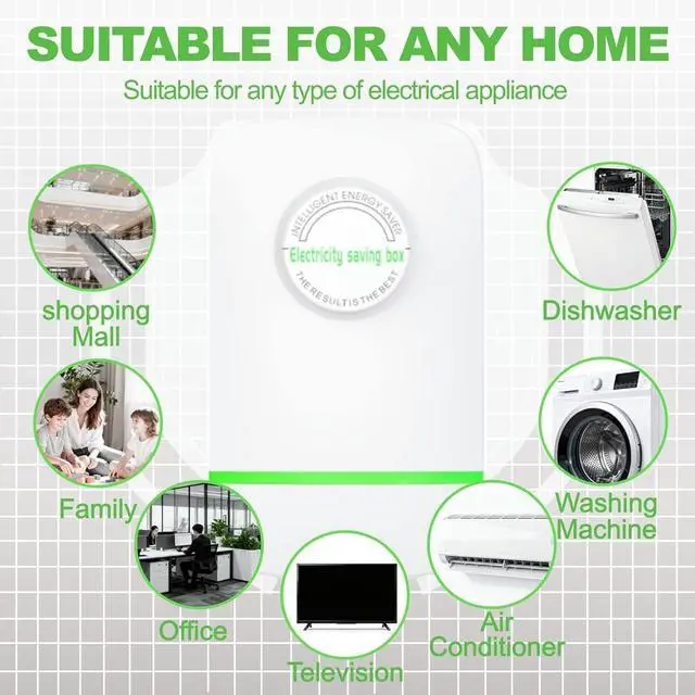 Alt view image 4 of 7 - Upgrade Stopwatt SmartPlug Device, Stop Watt Device Plug-in for Home & Office US Plug 90V-250V 30KW 2Pcs