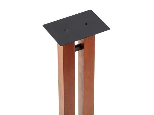 Alt view image 3 of 6 - Speaker Stands - 50lbs Capacity, Adjustable Spikes, Sturdy Construction, Ideal for Home Theater Speakers, 24 Inch, Cherry