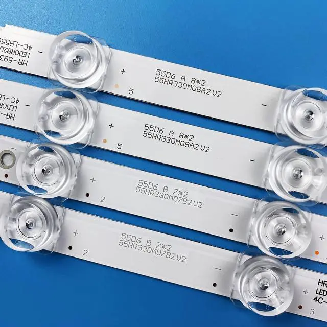 Alt view image 3 of 7 - Led Backlight Strips Replacement for TCL 55'' TV 55S421 55S423 55S425 55D6 55F6 55U3800C 55U3900C 55U5850C 4C-LB5508-HR02J 4C-LB5507-HR02J 4C-LB5508-HR06J 55HR330M07B2 55HR330M08A2
