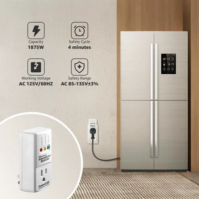 Alt view image 2 of 5 - Nippon Power 1875 Watts Refrigerator Voltage Protector Brownout Surge Appliance (New Model)