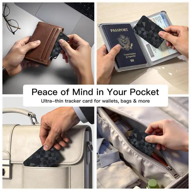 Alt view image 6 of 7 - 2026 MFi Certified Wallet Tracker Card Compatible with Apple Find My (iOS Only), Rechargeable Slim Card Finder for Wallets, Luggage, Passports, Thinnest Item Tracker for Purse, Backpack, Gifts