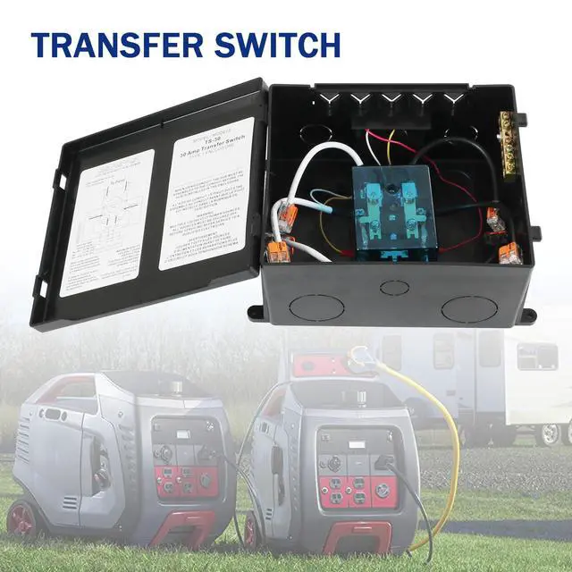 Alt view image 2 of 7 - Automatic Transfer Switch, 120 VAC, 30 Amp, Automatic Transfer Relay Switch | Replacement for RV, Speedboat
