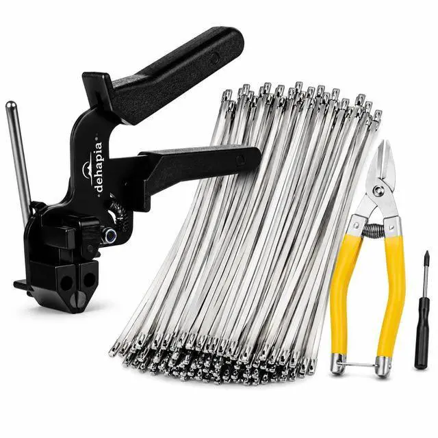 Main image of Cable Tie Gun Kit 150 PCS Stainless Steel Cable Ties Heavy Duty