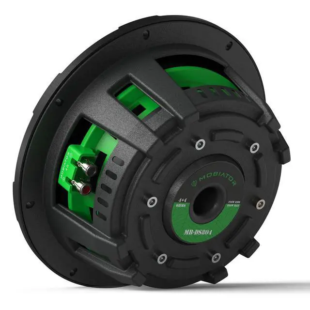 Alt view image 5 of 7 - 10'' Shallow Mount Car Subwoofer Dual 4 Ohm, 1200W Max 300W RMS High Performance Slim Car Audio Subwoofer, 2.5 Inch High Temperature Voice Coil, FS Lower to 32Hz, Update Version, MB-DS104