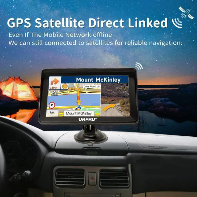 Alt view image 2 of 7 - GPS Navigator for Car Truck RV Pickup, 9-inch with Hood No Network Required | 2026 Offline Maps with Free Update, Custom Route by Truck Size, Voice Navigation Safe Driving Alert, HD Touchscreen