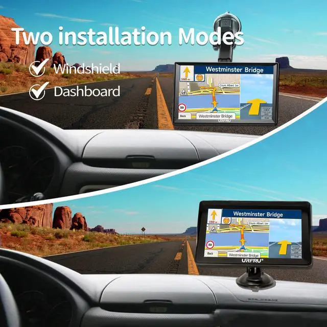 Alt view image 5 of 7 - GPS Navigator for Car Truck RV Pickup, 9-inch with Hood No Network Required | 2026 Offline Maps with Free Update, Custom Route by Truck Size, Voice Navigation Safe Driving Alert, HD Touchscreen