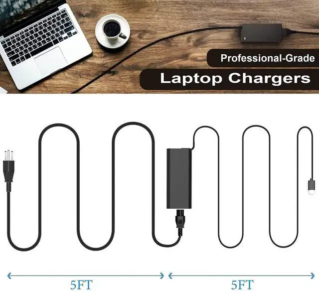 Alt view image 5 of 6 - 130W USB C Type C Adapter Laptop Charger Compatible with Dell XPS 15 2in1 9575 Precision 5530 2in1 5550 5750 3560 3550 3551 Latitude 7410 7310 7210 9410 9510 9575 5420 5520 5510 Power Supply Cord
