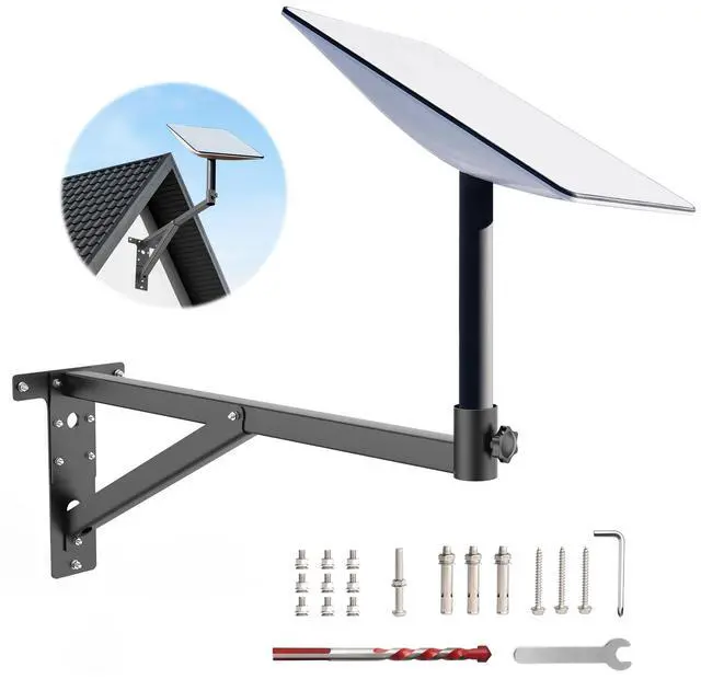 Main image of Starlink Mounting Kit for V2,25inch Starlink Wall Mount Compatible Gen2 | Made of Thickened and Durable Steel Materials for Starlink Roof Bracket,Adjustable Range 13-26in Starlink Pole Mount for Gen2