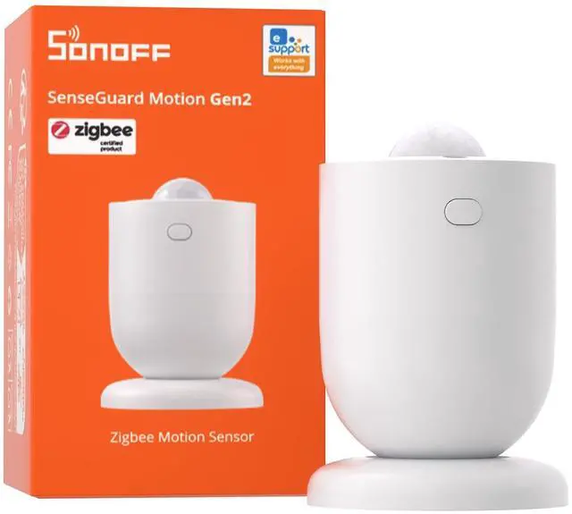 Main image of SenseGuard SNZB-03PR2 Zigbee Motion Sensor with Light Sensor for Light Control, Alarm System, Automation, Illuminance History, Compaitble with Home Assistant, Alexa, SmartThings