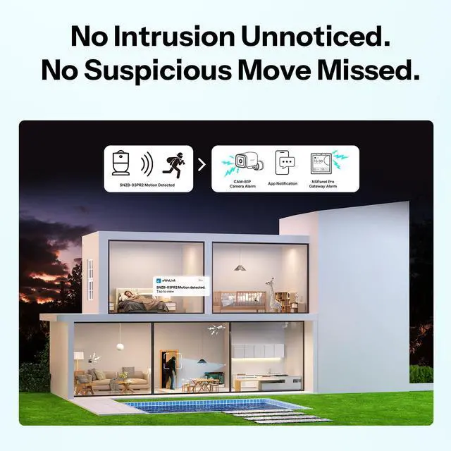 Alt view image 5 of 7 - SenseGuard SNZB-03PR2 Zigbee Motion Sensor with Light Sensor for Light Control, Alarm System, Automation, Illuminance History, Compaitble with Home Assistant, Alexa, SmartThings