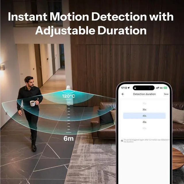 Alt view image 3 of 7 - SenseGuard SNZB-03PR2 Zigbee Motion Sensor with Light Sensor for Light Control, Alarm System, Automation, Illuminance History, Compaitble with Home Assistant, Alexa, SmartThings