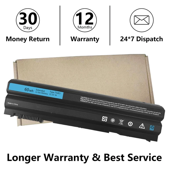 Alt view image 7 of 7 - 60WH T54FJ Laptop Battery for Latitude E6440 E6430 E6420 E6520 E6530 E6540 E5430 E5520 E5530 E5420 Inspiron 4420 4520 4720 5420 5520 5720 7420 7520 7720 M421R M521R Vostro 3460 3560 M5Y0X N3X1D 8858X
