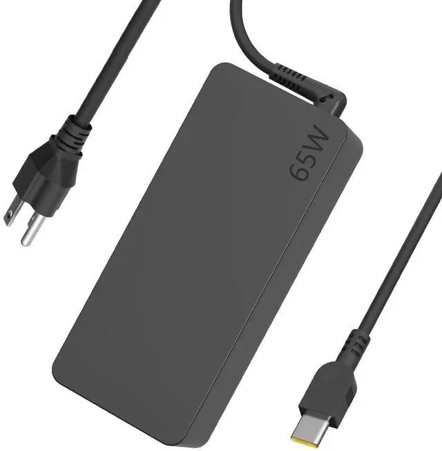 Alt view image 2 of 7 - 65W USB C Type c AC Charger Compatible with Lenovo ThinkPad E580 E585 E590 E590S E595 T480 T490 T580 Yoga C940 C740 thinkbook ADLX65YCC3A Laptop Power Supply Adapter Cord