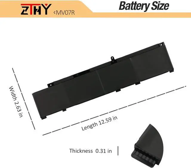 Alt view image 7 of 7 - 68Wh MV07R Laptop Battery Replacement for Dell G5 15 5500 G5 SE 5505 | G3 15 3500 3590 3700 3790 Battery P89F P89F001 P89F002 P89F003 P89F004 JJRRD 0JJRRD 266J9 72WGV W5W19 PN1VN M4GWP 15.2V 4Cell