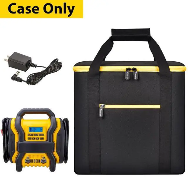Alt view image 2 of 7 - Jump Starter Hard Case for DEWALT DXAEPS14 2000 Peak, Car Emergency Bag | Pocket Stores Clamps Cables Accessories, Keeps Battery Booster Protected For Drivers, Road Trips And Trunk Kits, Bag Only