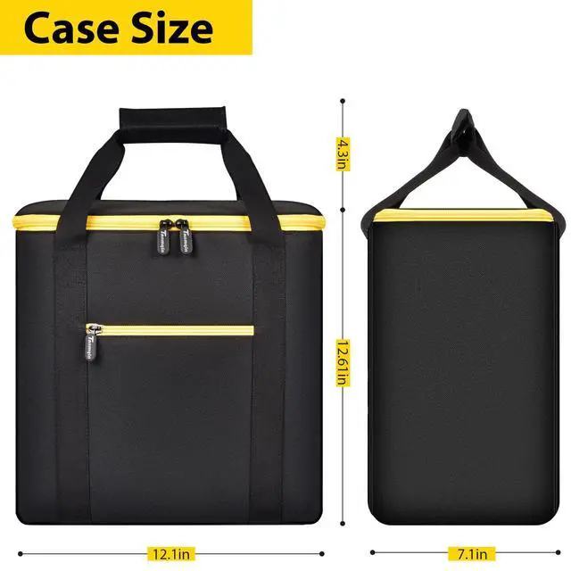 Alt view image 5 of 7 - Jump Starter Hard Case for DEWALT DXAEPS14 2000 Peak, Car Emergency Bag | Pocket Stores Clamps Cables Accessories, Keeps Battery Booster Protected For Drivers, Road Trips And Trunk Kits, Bag Only