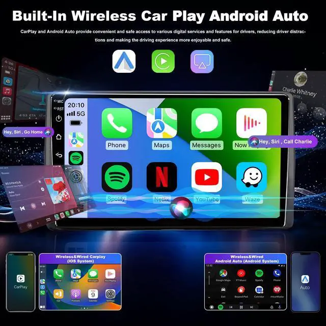 Alt view image 6 of 7 - 64G Android 13 Upgrade Car Radio for Ford F150 F-150 1999-2003, Expedition 1999-2002 Car Stereo, 9inch Touch Screen Apple CarPlay Android Auto GPS Bluetooth FM Backup Camera 5GWiFi