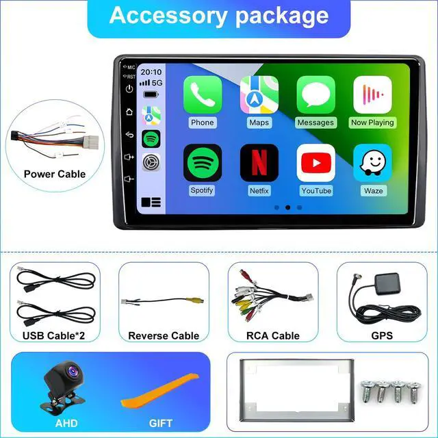 Alt view image 7 of 7 - 64G Android 13 Upgrade Car Radio for Ford F150 F-150 1999-2003, Expedition 1999-2002 Car Stereo, 9inch Touch Screen Apple CarPlay Android Auto GPS Bluetooth FM Backup Camera 5GWiFi