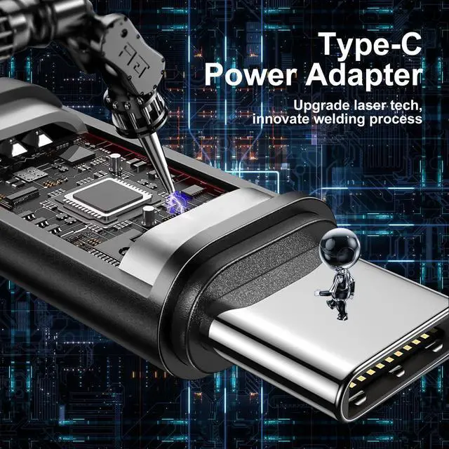 Alt view image 3 of 7 - Replacement for Dell 130W Laptop Charger USB C Computer XPS 15 17 9575 9500 9510 9520 9530 9700 9710 9720 9730,Precision 5470 5480 5550 5560 5570 3560 3570 3571 2in1,Latitude Type C Power Cord Adapter