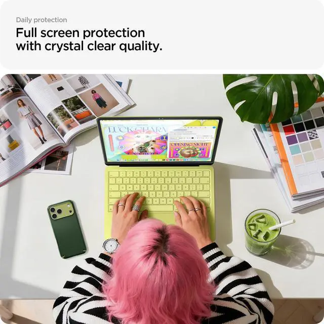 Alt view image 3 of 7 - Tempered Glass Screen Protector GlasTR Slim for Macbook Neo | 9H+ Tempered glass, Scratch resistance, GlasTR Slim, Lab-tested 100% clarity, Precise cutout, Case-friendly, 1Pack