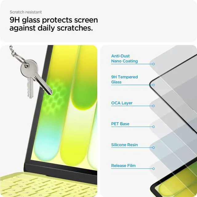 Alt view image 4 of 7 - Tempered Glass Screen Protector GlasTR Slim for Macbook Neo | 9H+ Tempered glass, Scratch resistance, GlasTR Slim, Lab-tested 100% clarity, Precise cutout, Case-friendly, 1Pack