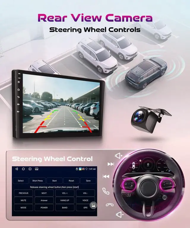 Alt view image 6 of 7 - Android Car Stereo for Nissan Altima 2008-2012 with Wireless CarPlay Android Auto, 4Core 4G+64G 9 Inch Touchscreen Car Radio Mirror Link GPS Navigation WiFi Bluetooth FM RDS EQ SWC