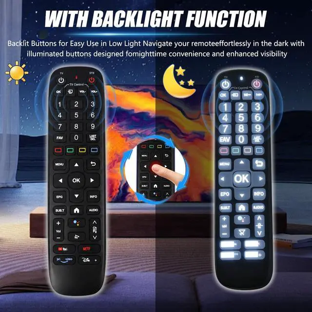 Alt view image 5 of 7 - New Backlight V6 Plus Voice Remote Control, Compatible with vSeeBox V6 Plus Intelligent Bluetooth Voice Remote Control